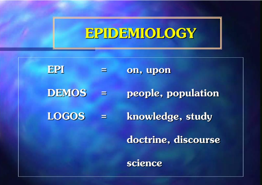 What is Epidemeology